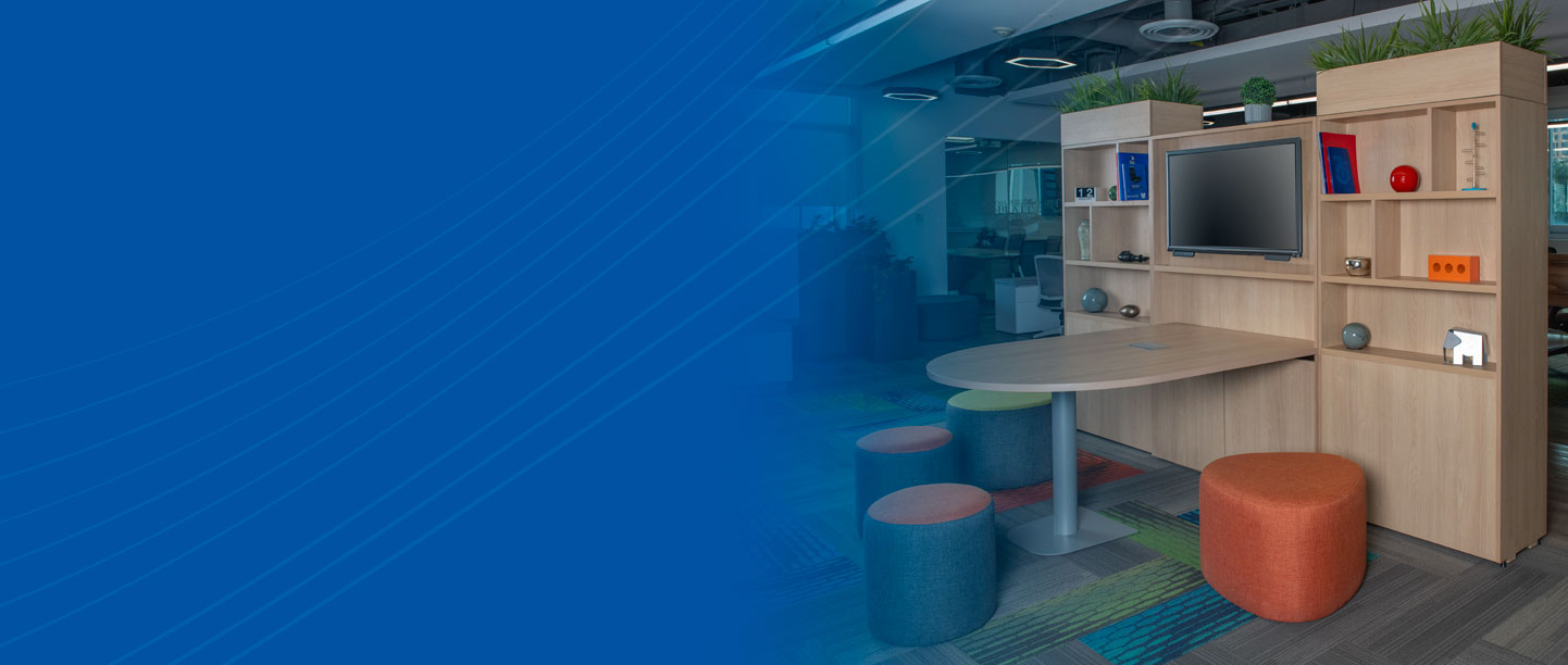 Mesa de colaboración para oficina Zaniah® T | PM STEELE®